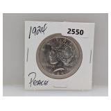 1924 90% Silv Peace $1 Dollar