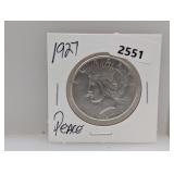 1927 90% Silv Peace $1 Dollar