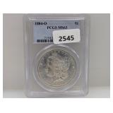 PCGS 1884-O 90% Silv Morgan $1 Dollar