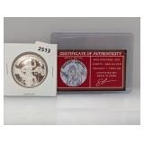 1oz .999 Silv Spicy Metal Round w/COA