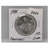 1985 1oz .999 Silv Engelhard Prospector Round
