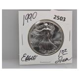 1990 1oz .999 Silv Eagle $1 Dollar