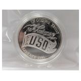 1991 USO Comm 90% Silv $1 Dollar