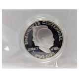 1990 Ike Centennial Comm 90% Silv $1 Dollar