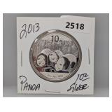 2013 1oz .999 Silv Panda 10 Yuan