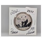 2012 1oz .999 Silv Panda 10 Yuan