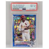 2021 Walker Bowman Chrome Sapphire Prospects PSA 8