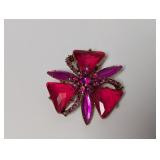 Pink/Magenta Floral Motif Brooch