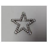 5 Star Rhinestone Brooch
