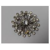 Starburst Style Rhinestone Brooch