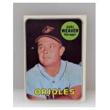 1969 TOPPS Baseball EARL WEAVER ROOKIE CARD 516