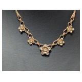 16" Barclay 12K Gold Fill Floral Necklace