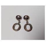 .925 Sterl Oval Drop Clip On Earrings