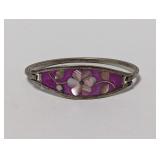 .925 Sterl Mother of Pearl Floral Bracelet