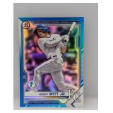 2021 Bowman 1st Ed Bobby Witt Jr RC Blue Ref /150