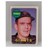1969 TOPPS Baseball GAYLORD PERRY HOF 485 Surface