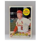 1969 TOPPS Baseball RED SCHOENDIENST HOF 462