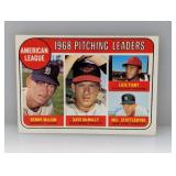 1969 TOPPS 1968 AL PITCHING LEADERS DENNY McLAIN