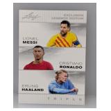 2024 Leaf Legends Messi-Ronaldo & Haaland #49