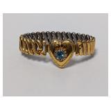 10K GF Expandable Heart Motif Bracelet