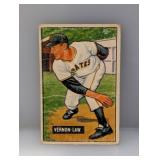 1951 Bowman #203 Vern Law Pirates Creases/Stain