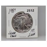 1987 1oz .999 Silv Eagle $1 Dollar