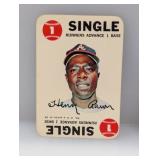 1968 Topps Game Hank Aaron Hall Of Fame Braves