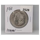 1921 90% Silv Morgan $1 Dollar