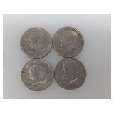 (4) JFK Half $1 Dollars
