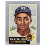 1953 Topps Semi Hi #185 Jim Pendleton Braves W