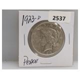 1923-D 90% Silv Peace $1 Dollar