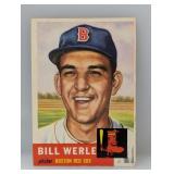 1953 Topps Semi Hi #170 - Bill Werle "Red Sox"