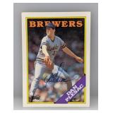 1988 Topps Dan Plesac on Card Auto HA Au #670