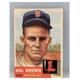 1953 Topps Semi Hi #184 Hal Brown Red Sox S/I