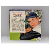 1955 red man tobacco Baseball RAY BOONE 1A Creases
