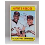 1969 TOPPS GIANTS WILLIE McCOVEY/JUAN MARICHAL 572