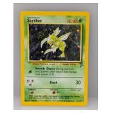 2000 Pokemon Base Set 2 Scyther Holo #17 Corner