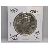1993 1oz .999 Silv Eagle $1 Dollar
