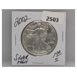 2002 1oz .999 Silv Eagle $1 Dollar