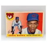 1955 Topps #28 Ernie Banks HOF Cubs Cs/S