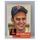 1953 Topps Semi Hi #181 Al Zarilla Red Sox Indent