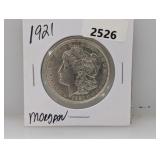 1921 90% Silv Morgan $1 Dollar