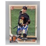 2018 Bowman Prospect Jake Wong Auto HA Au BD-55