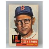 1953 Topps Semi Hi #169 Dizzy Trout Red Sox Stain