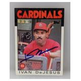 1986 Topps Ivan de Jesus on Card Auto HA Au Es