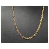 24" Gold Tone Twisted Chain Necklace