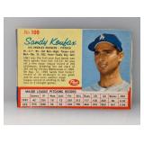 1962 Post Hand Cut Sandy Koufax #109 Stain