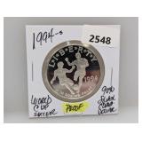 1994-S 90% Silv PF World Cup $1 Dollar