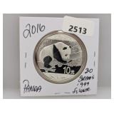 2016 30G .999 Silv Panda 10 Yuan