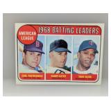 1969 TOPPS AL BATTING LEADERS YASTRZEMSKI/OLIVA